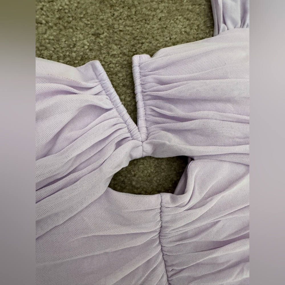 Hello Molly Sz4 lavender long body con polyester spandex dress - Picture 10 of 16